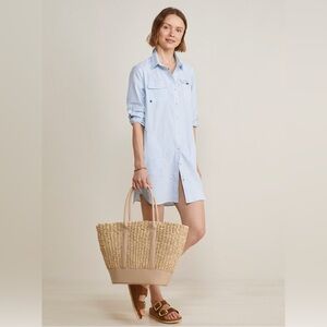 Vineyard Vines Harbor Shirt Dress/Coverup.  Seersucker Jake-Blue NWT